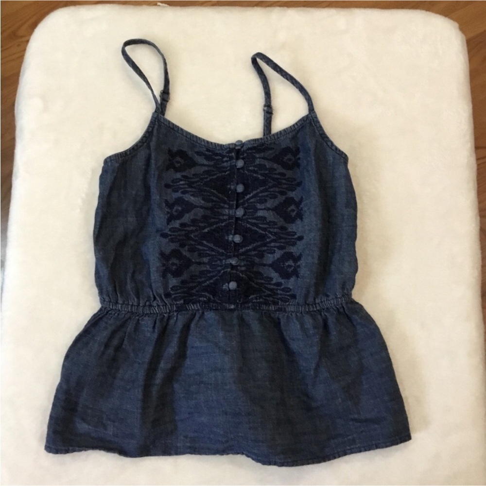 Arizona Jean Company lightweight jean tank Woman’s size small med dark w…